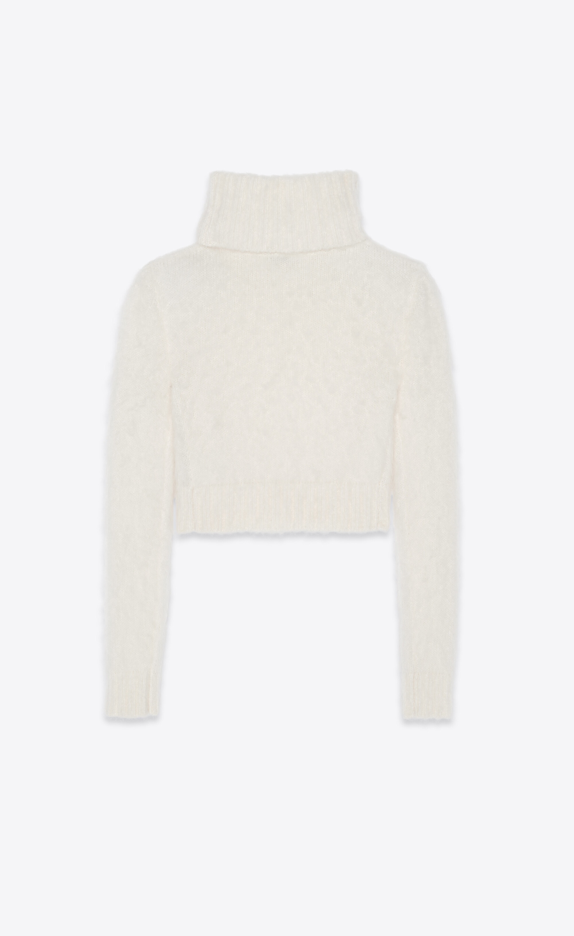 cropped turtleneck sweater in mohair - 3