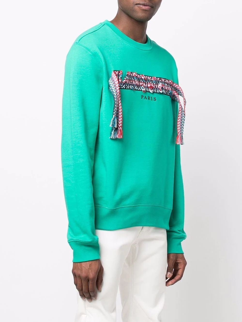 tassel-detail crew neck sweatshirt - 3