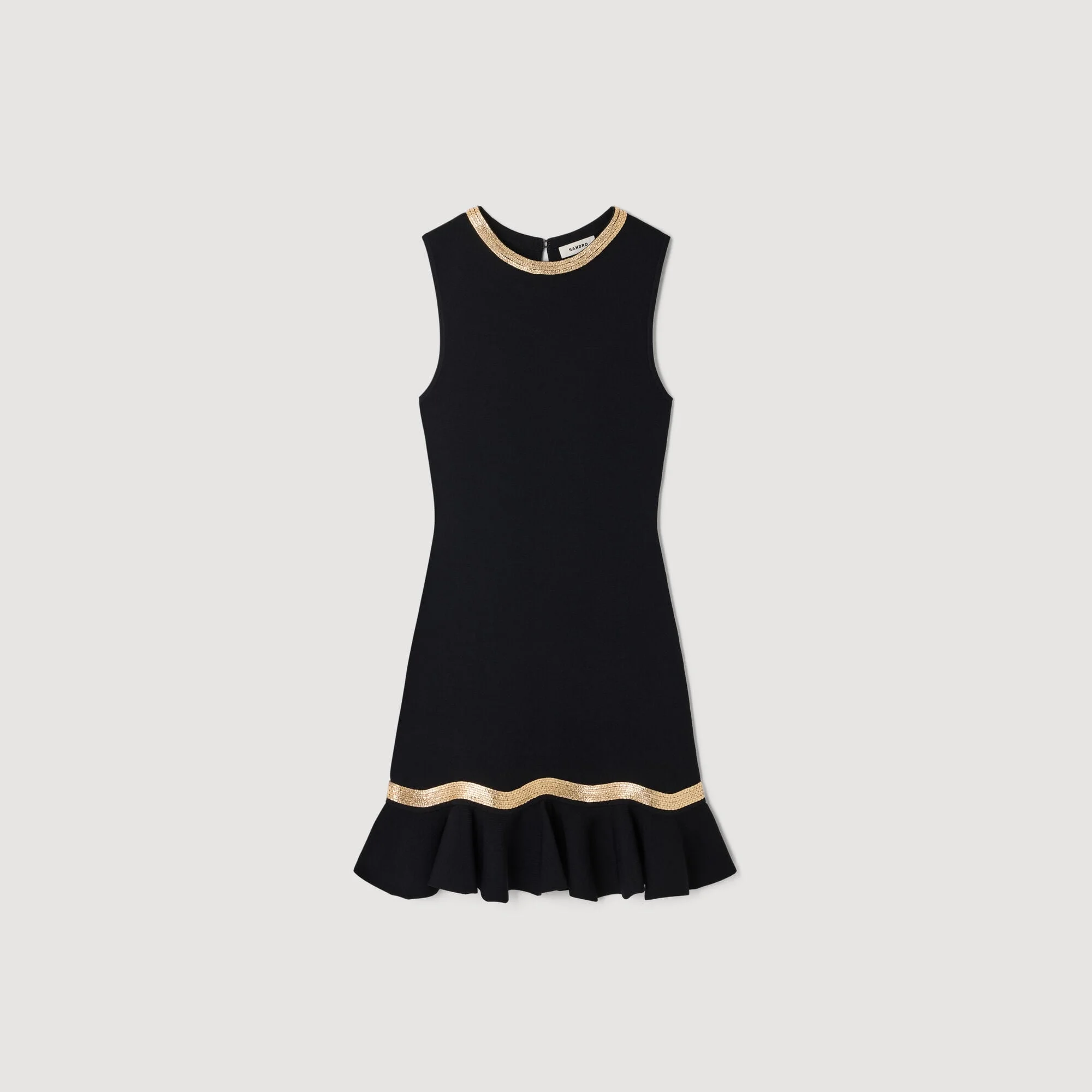 METAL CHAIN KNIT MINI DRESS - 1