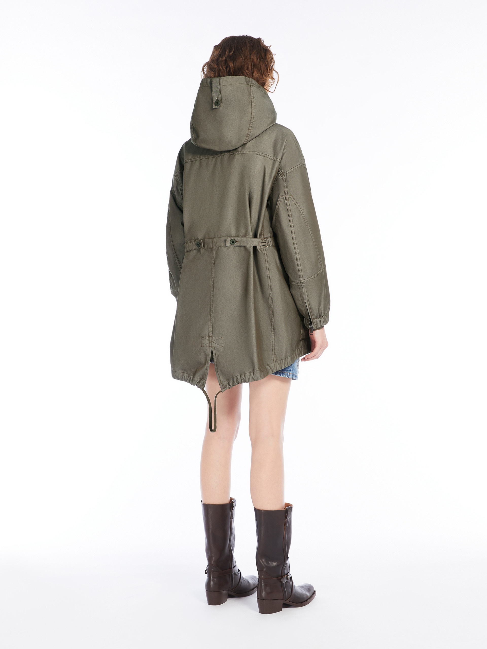 OLINDA Gabardine and technical fabric parka - 4