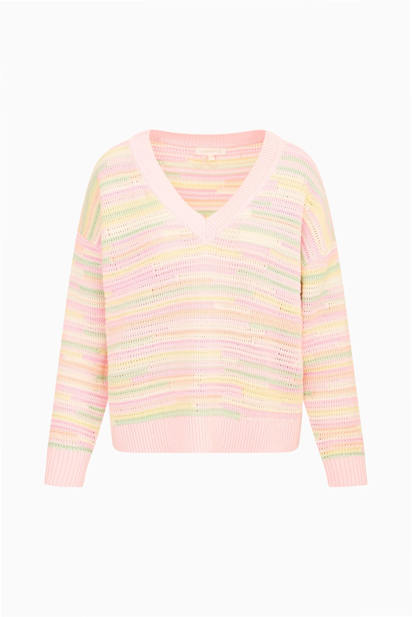 Marlieanna Striped Crochet Pullover - 1