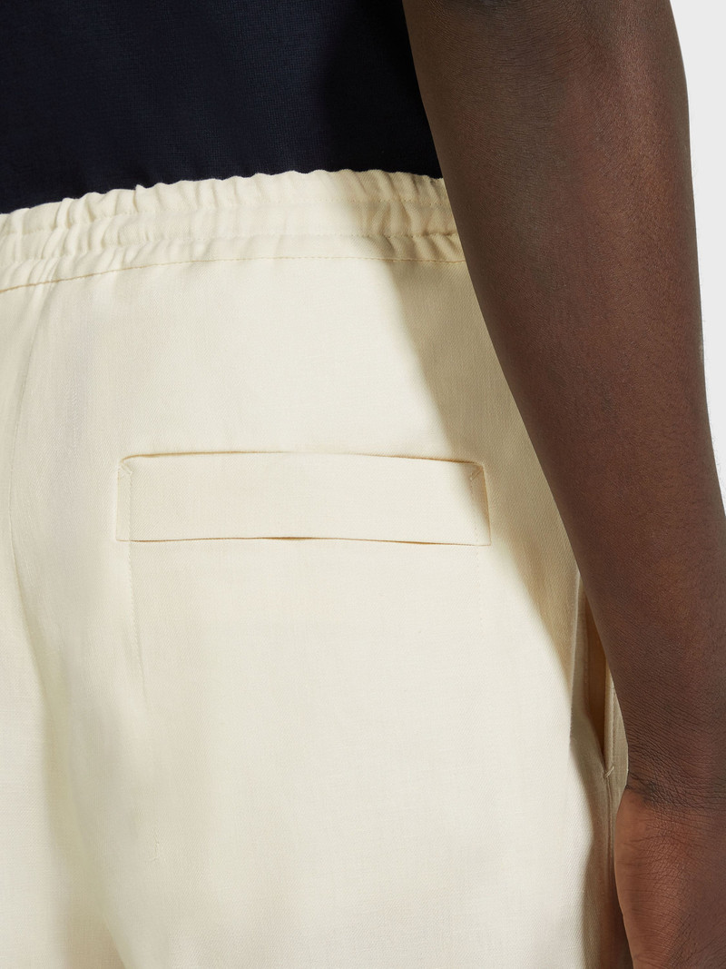 ZEGNA WHITE OASI LINO SHORTS outlook
