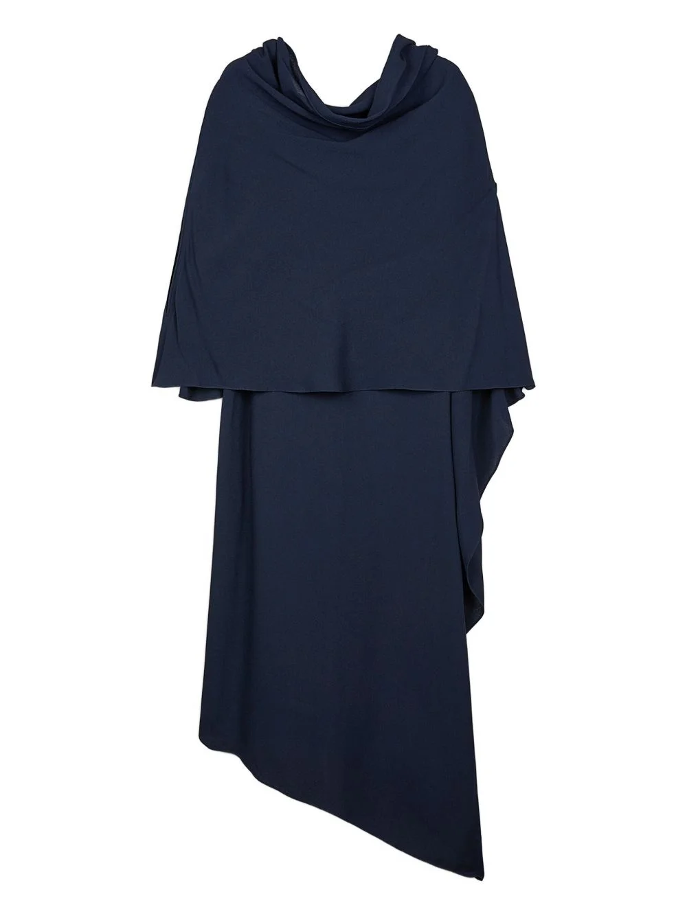 draped-cape midi dress - 1