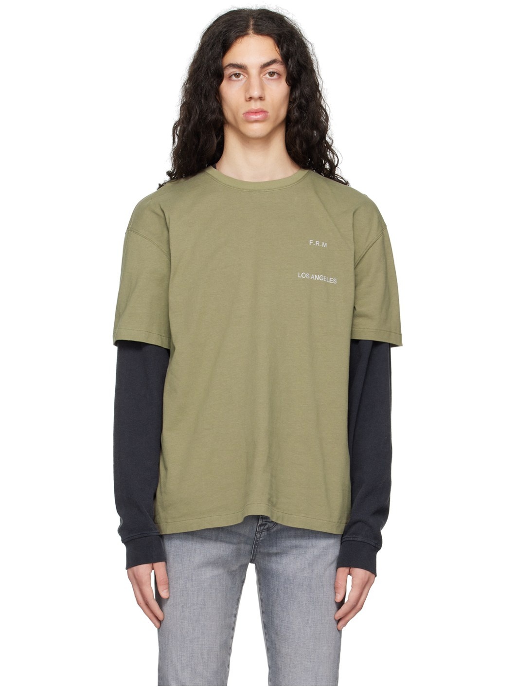 Khaki Print T-Shirt - 1