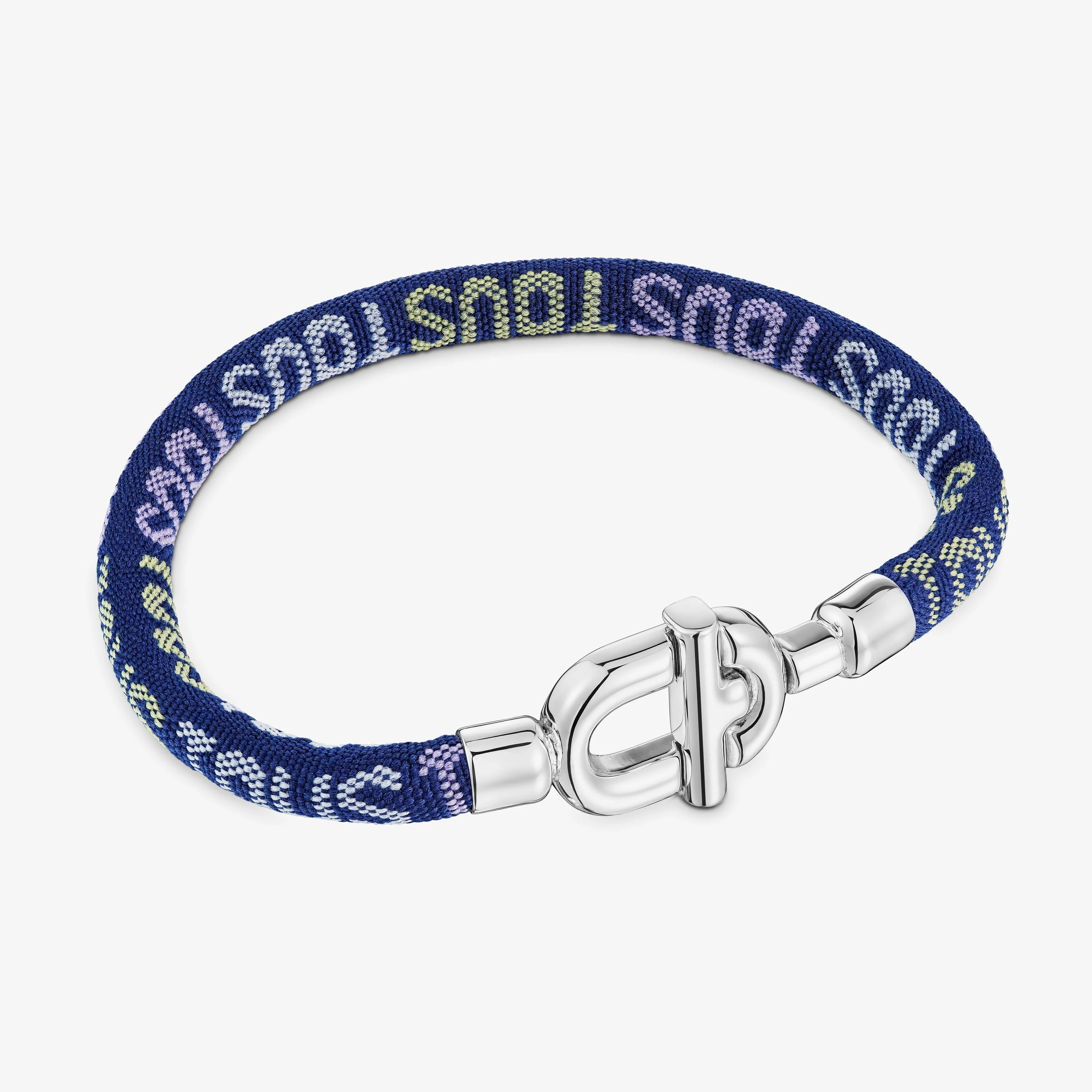 TOUS MANIFESTO Bracelet in silver with cord - 1