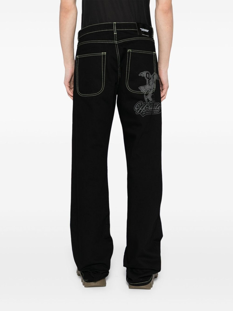 logo-printed straight-leg jeans 4