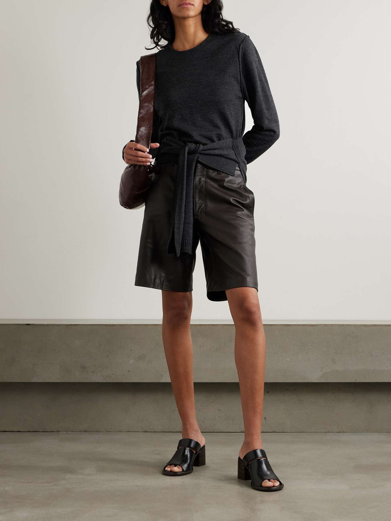 Lemaire Trompe L'oeil tie-detailed wool-blend sweater outlook