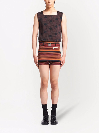 Prada high-waisted knitted shorts outlook