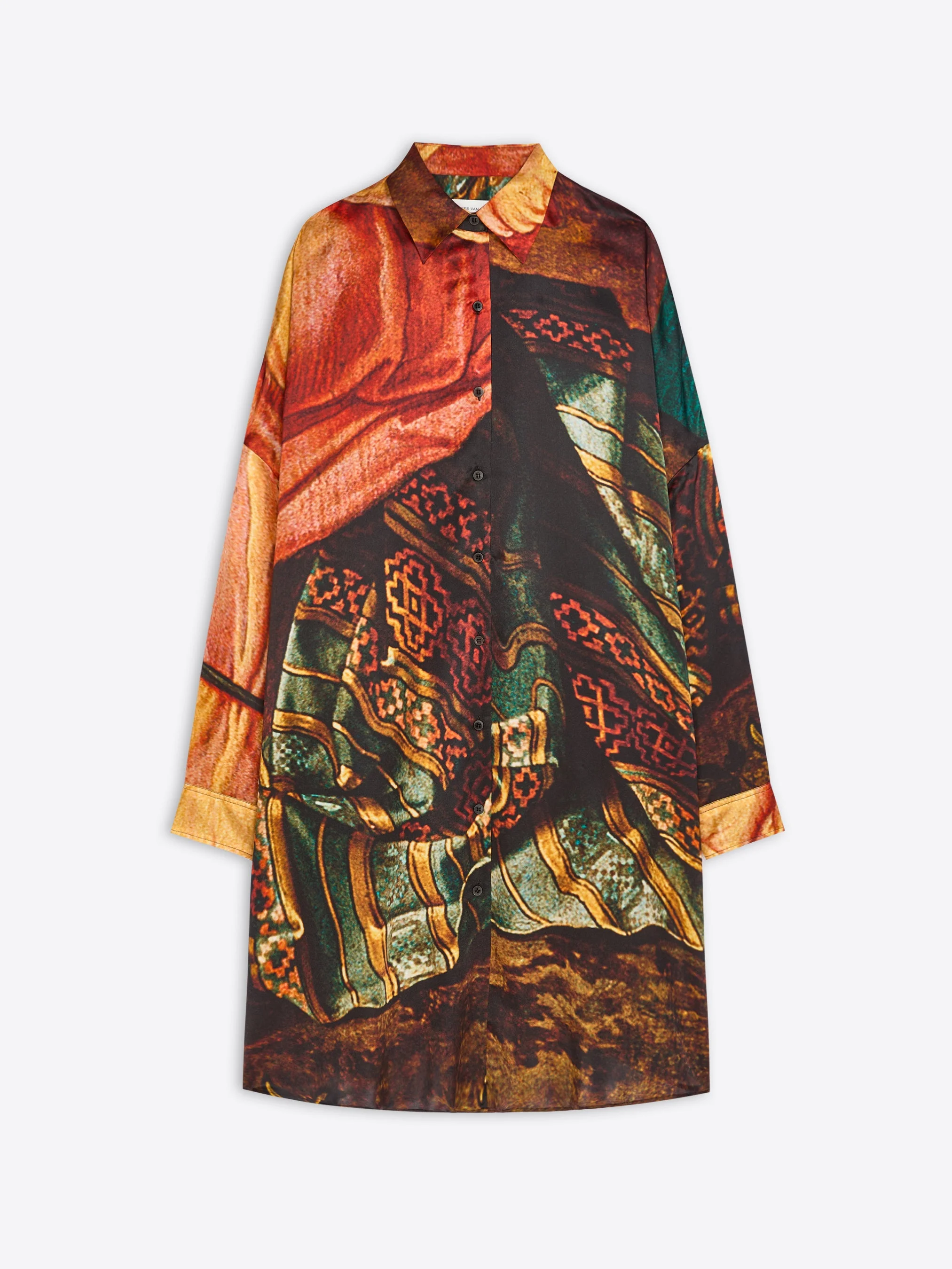 SILK SHIRT DRESS - 1