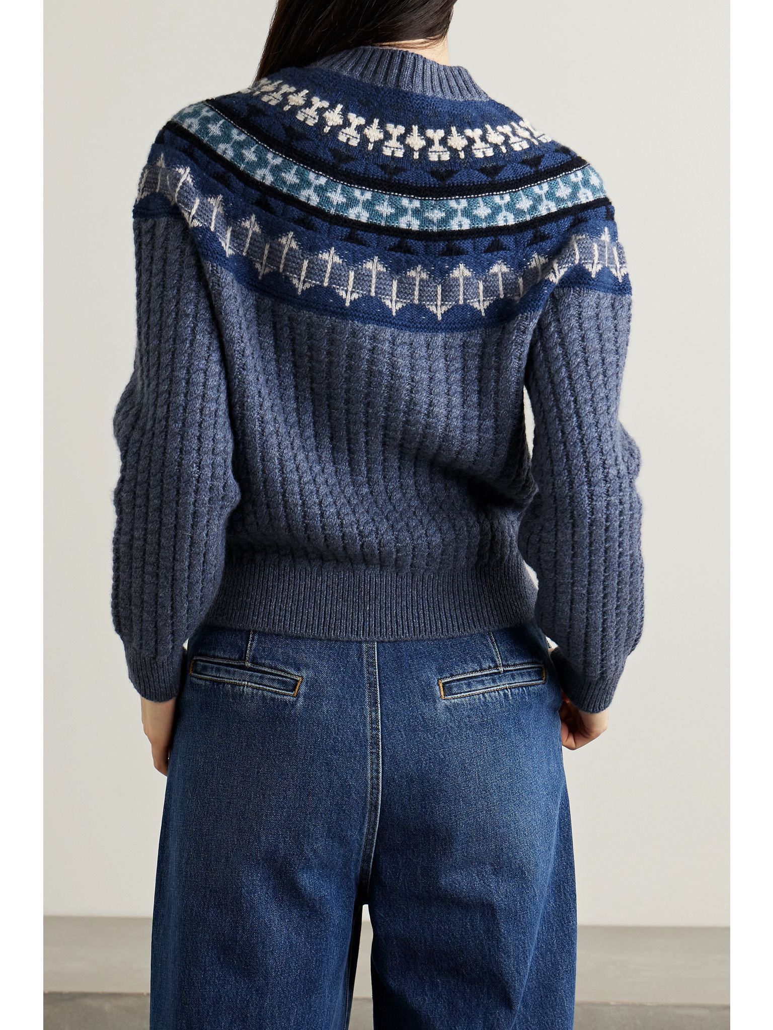 Noel Fair Isle cable-knit cashmere sweater Multi - 4