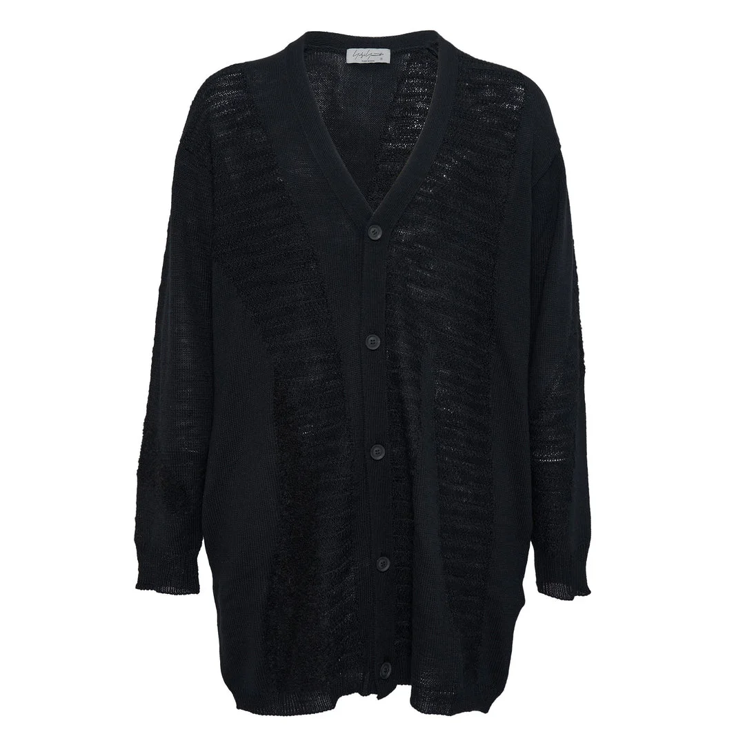 Combination V Neck Cardigan - 1