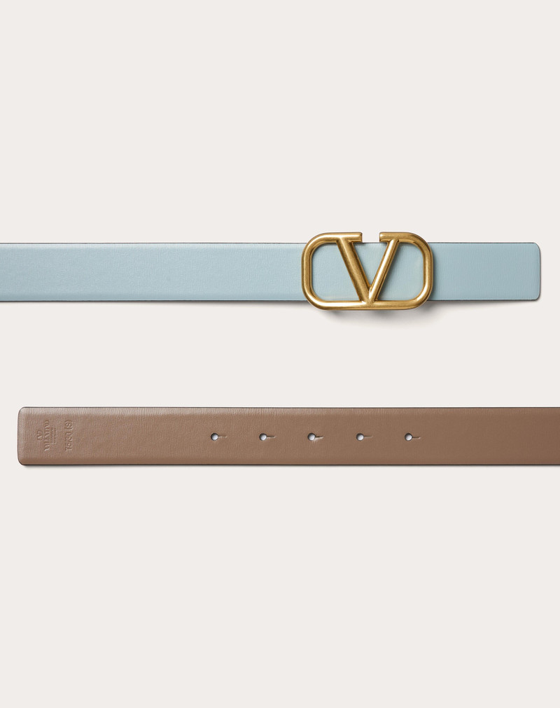 REVERSIBLE VLOGO SIGNATURE BELT IN GLOSSY CALFSKIN 30 MM 3