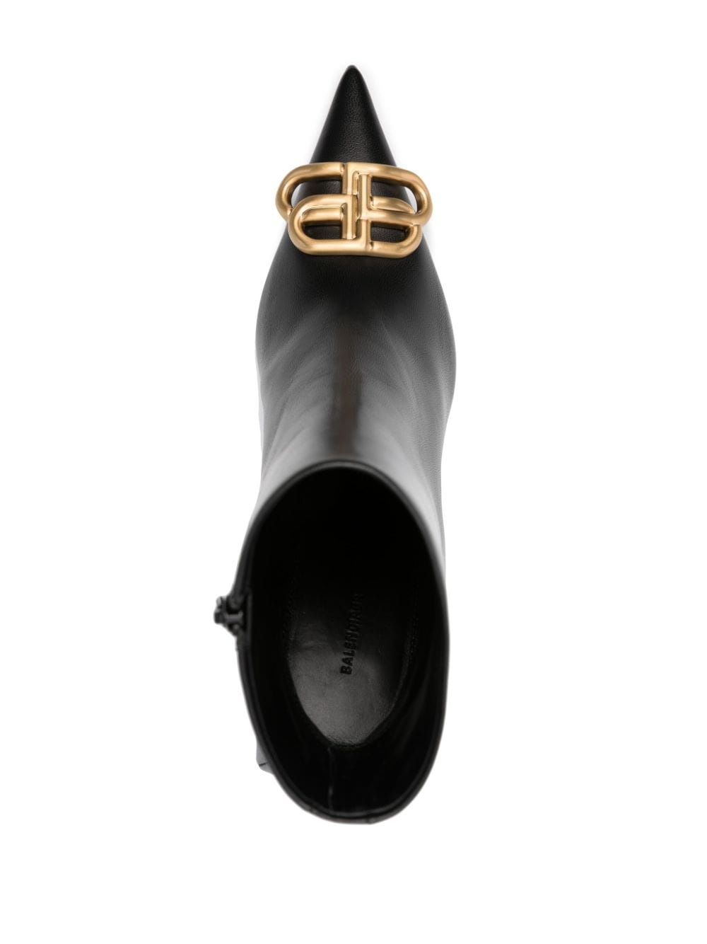 logo-plaque pointed-toe ankle boots - 4