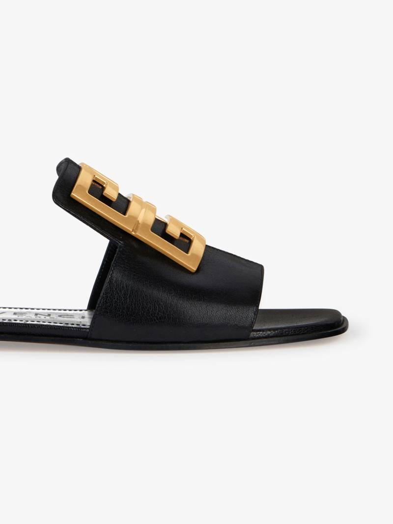 4G sandals in grained leather 7