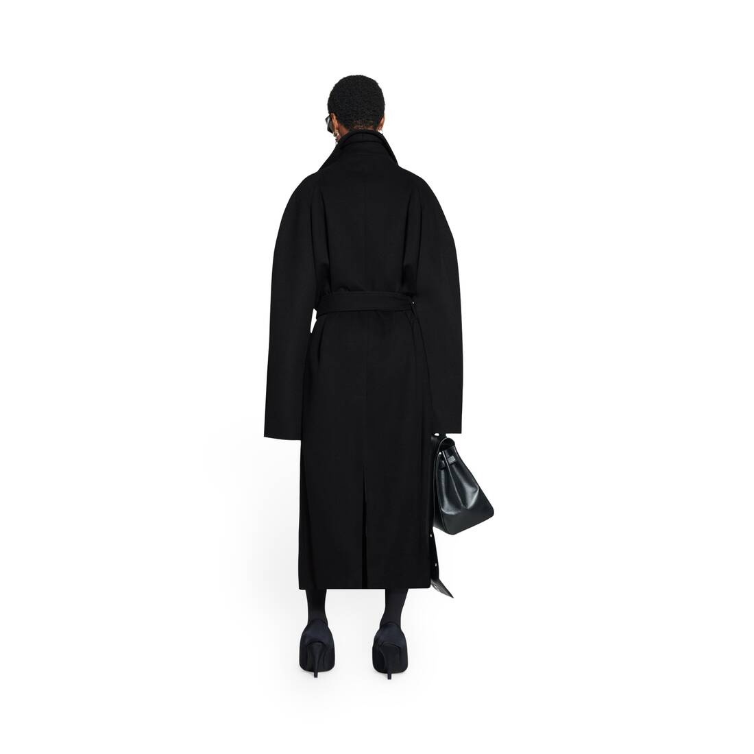 Men's Raglan Coat in Black - 4