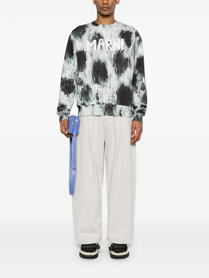 Marni scribble-logo sweatshirt outlook