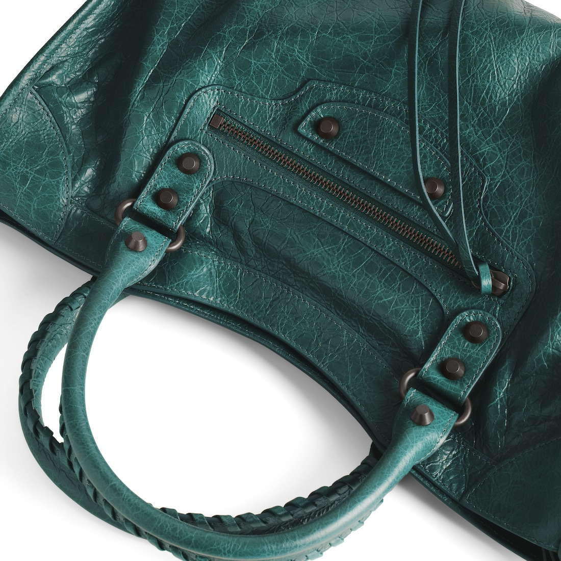 Women's Le City Bag Medium in Dark Emerald - 6