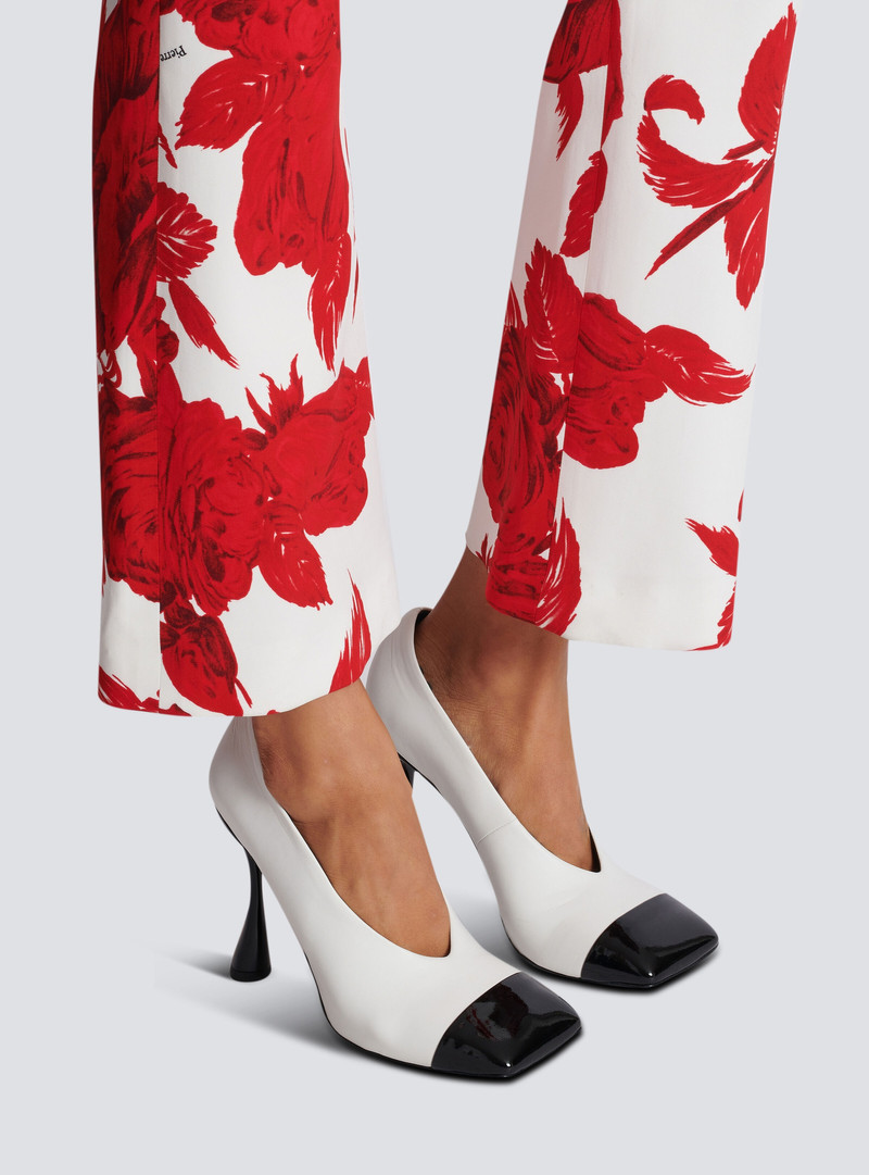 Eden two-tone pumps in lambskin and patent leather 7