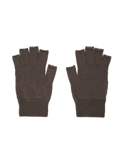 Rick Owens Gray Fingerless Gloves outlook