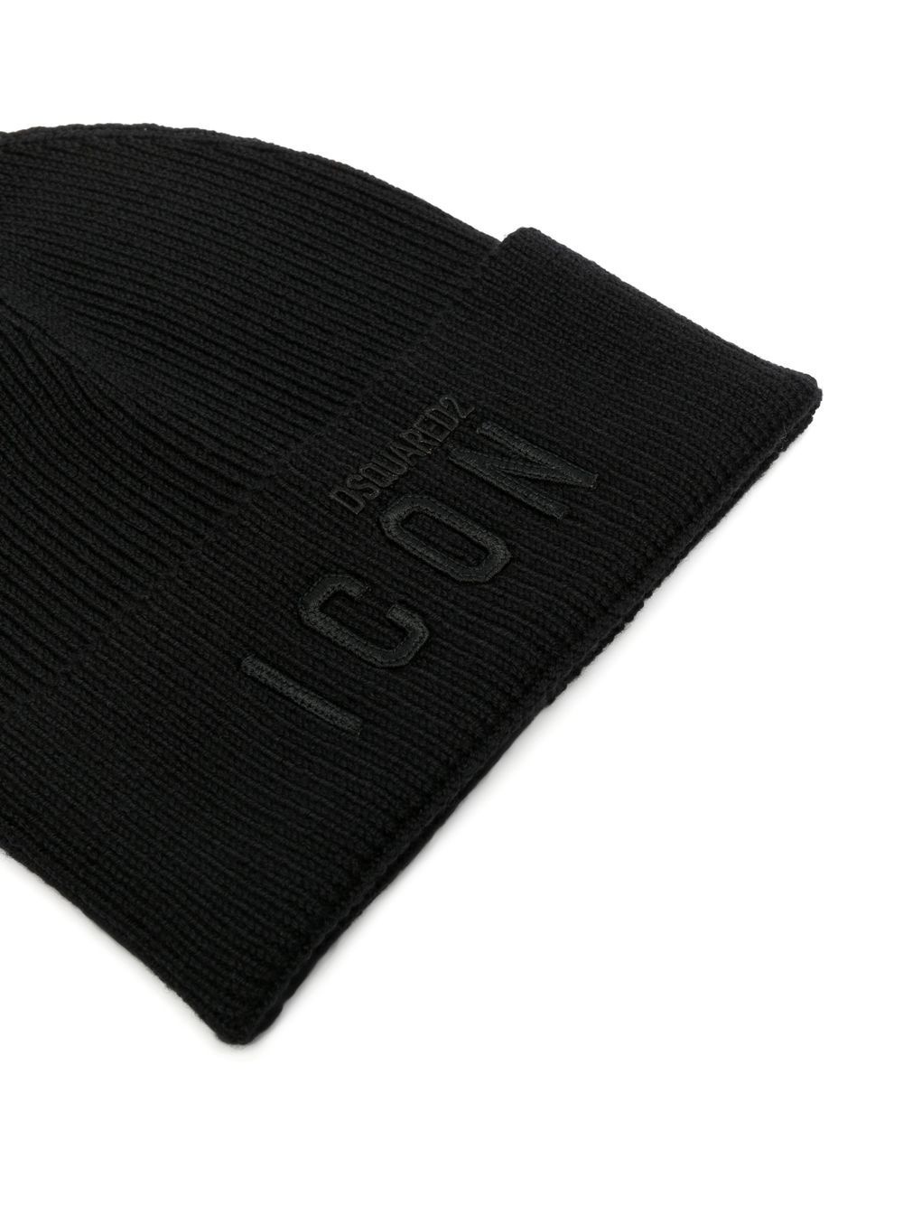 Icon logo-embroidered wool beanie - 2