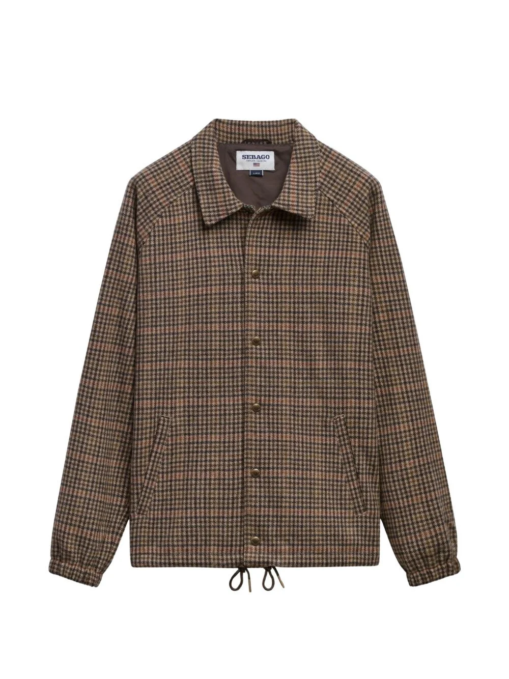 houndstooth raglan-sleeve jacket - 1