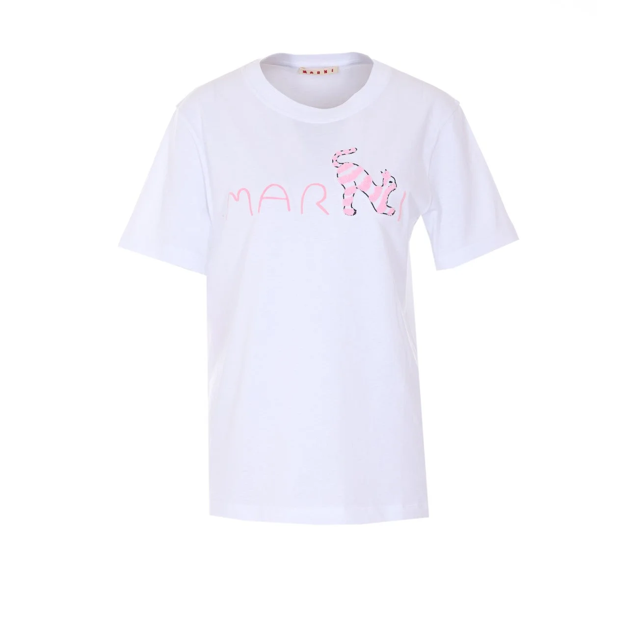 Marni Women Animal Alphabet Print Logo T-Shirt - 1