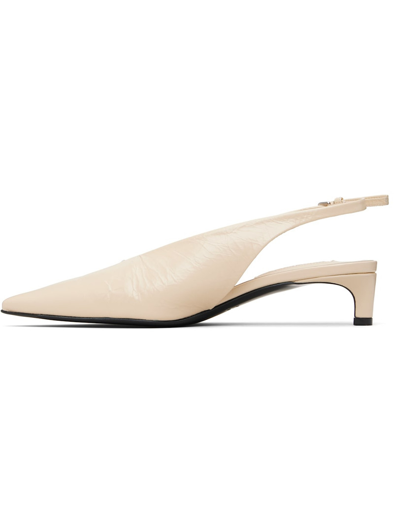 Jil Sander Off-White Slingback Heels outlook