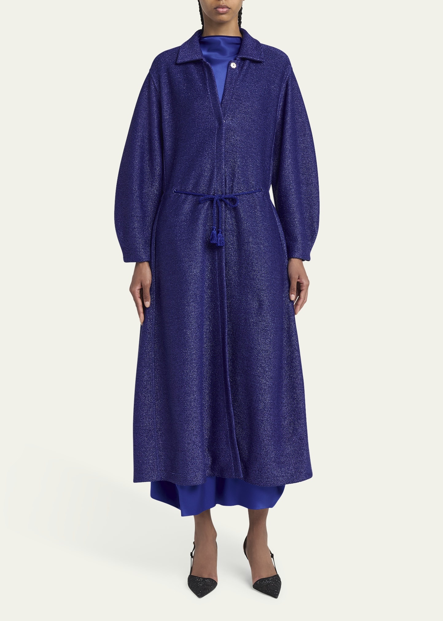 Drawstring Maxi Coat - 2