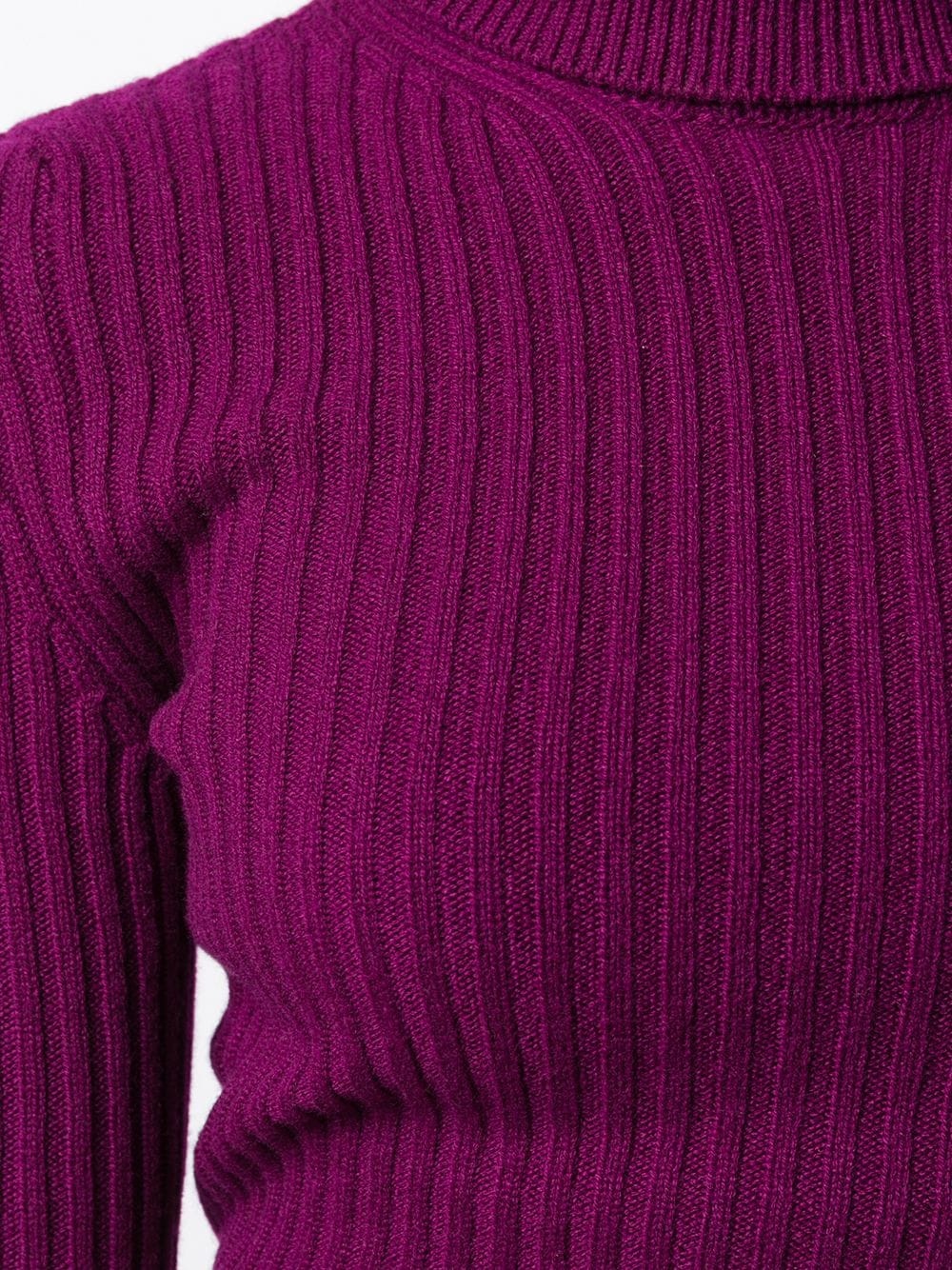 roll-neck ribbed-knit jumper - 5