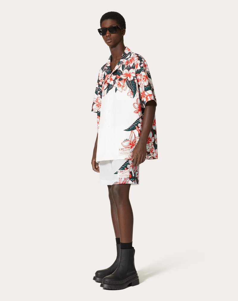 Valentino NYLON BOWLING SHIRT WITH HULA GIRL PRINT outlook