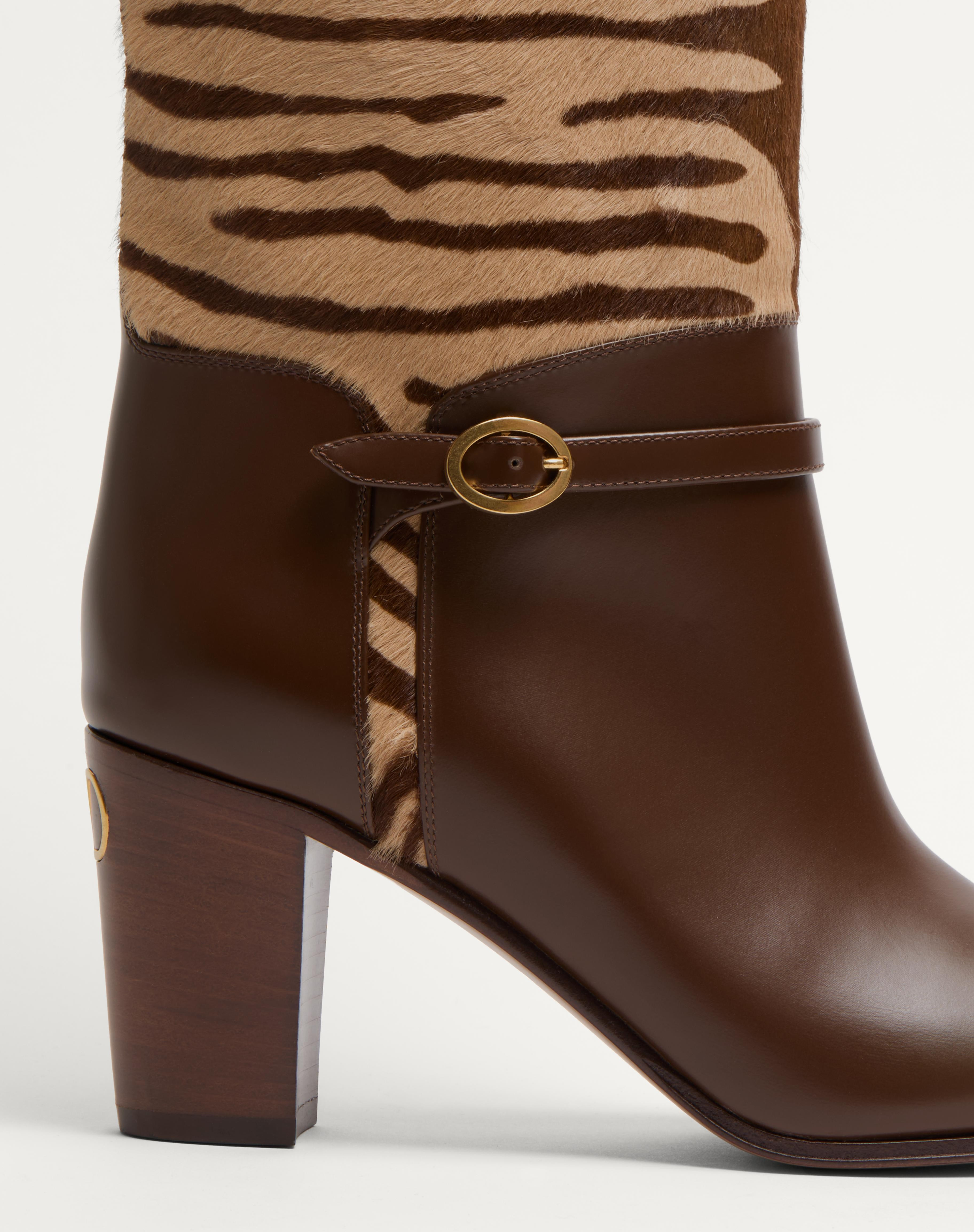 PATTIE BOOT IN PONY-EFFECT CALFSKIN 75MM - 7