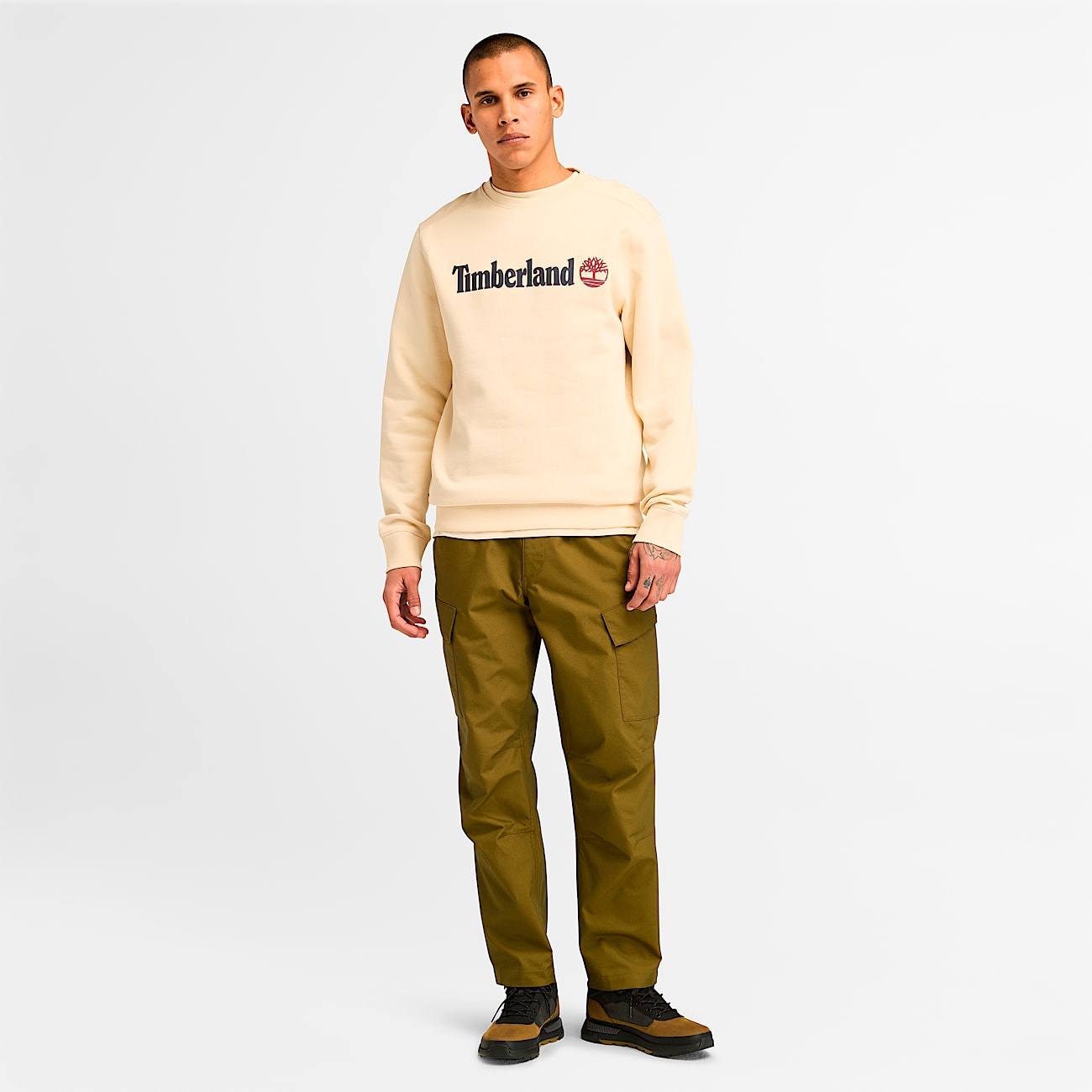 Men's Kennebec River Linear Logo Crew Neck Sweatshirt - 3