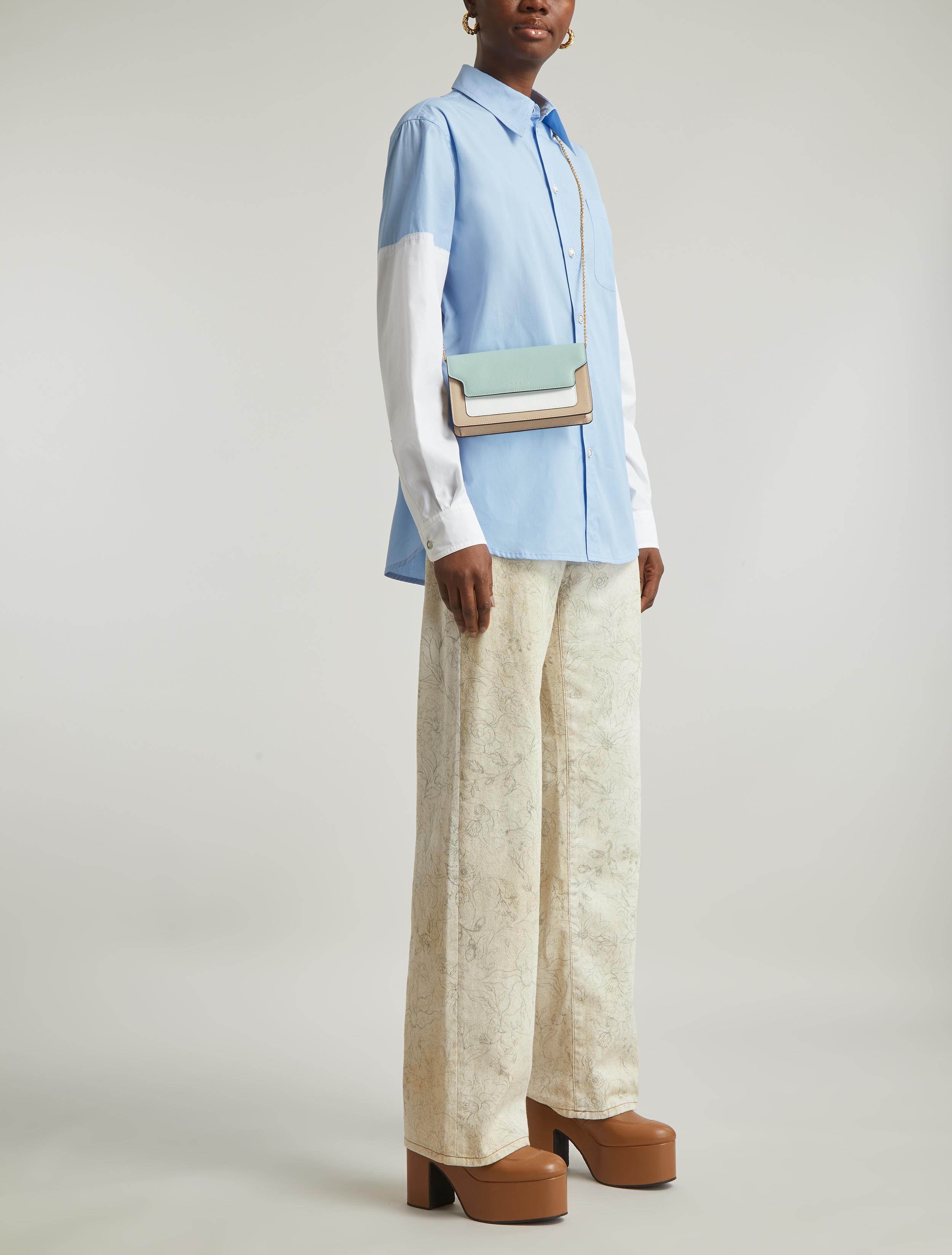 Blue Contrast Sleeve Shirt - 2