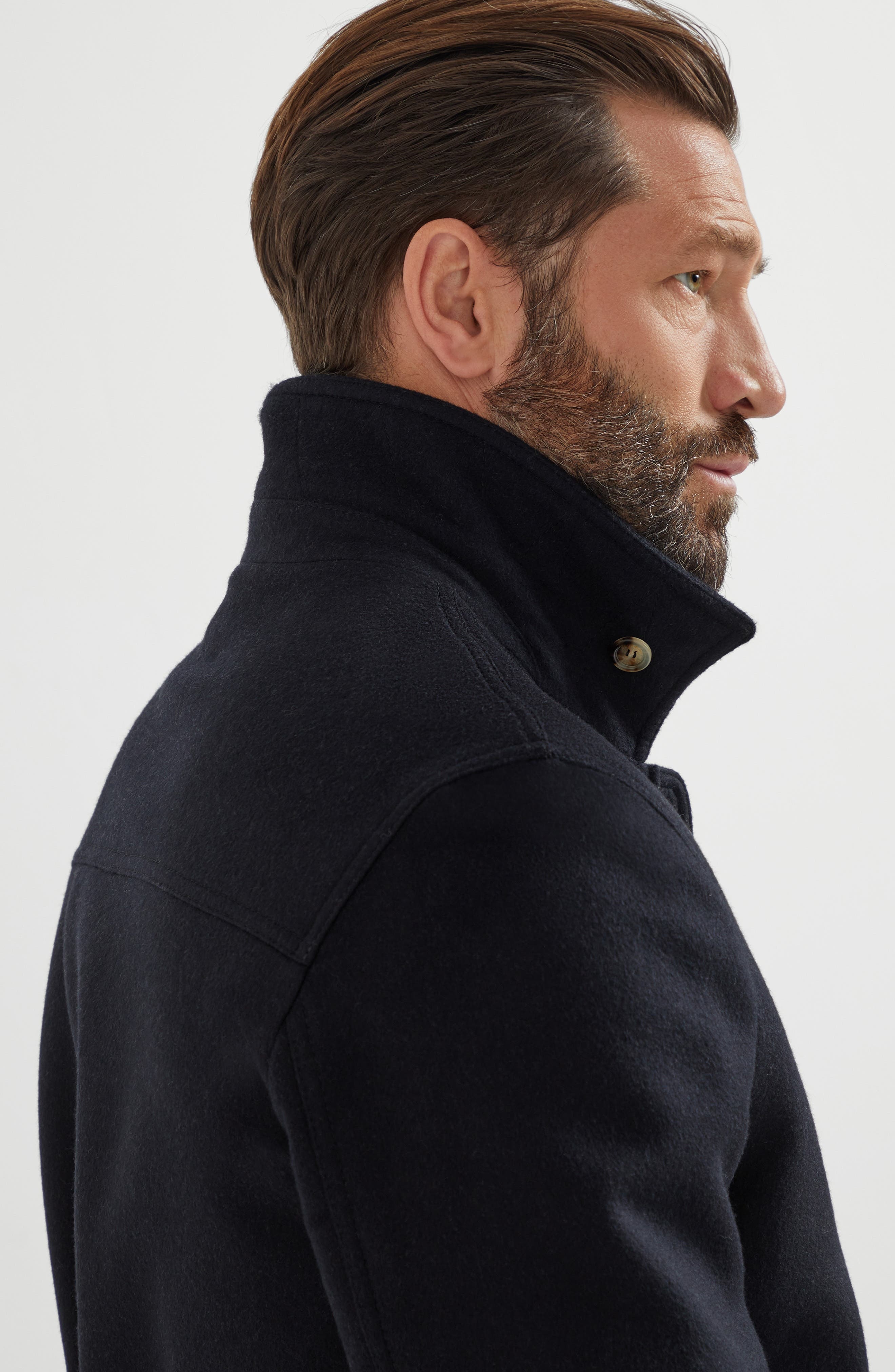 Brunello Cucinelli Wool flannel bomber jacket in Black at Nordstrom - 4