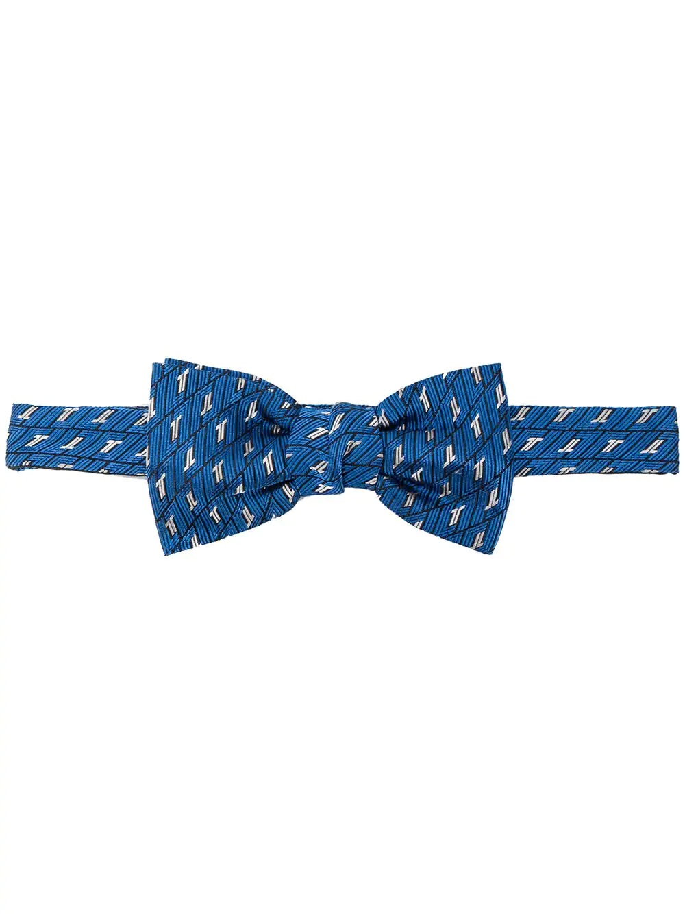 stitch-detail silk bow tie - 1