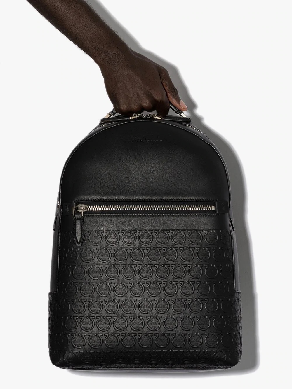 Gancini embossed-logo backpack - 4