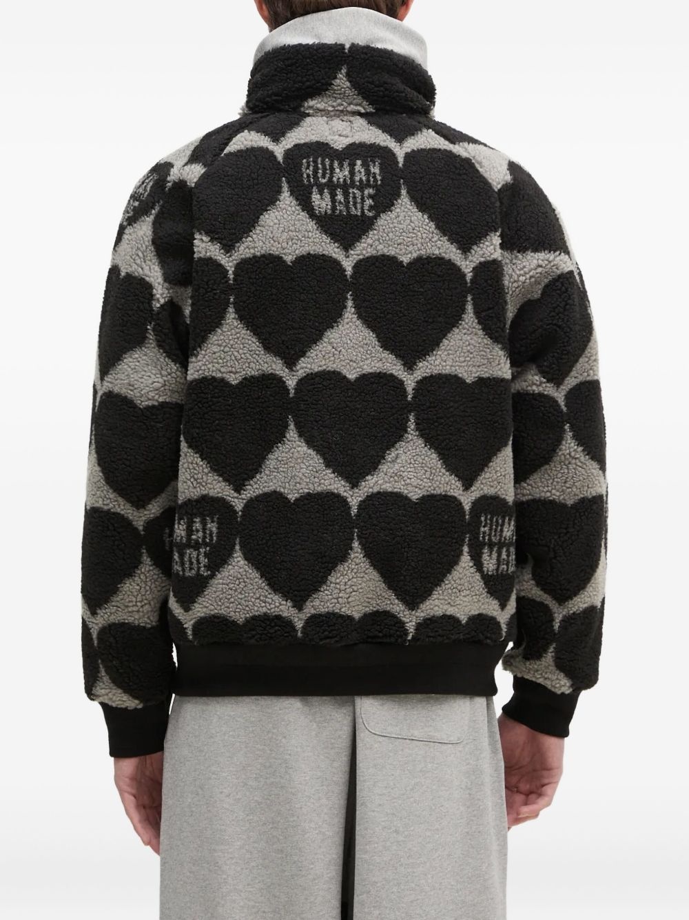 Human Made heart-pattern fleece jacket | REVERSIBLE
