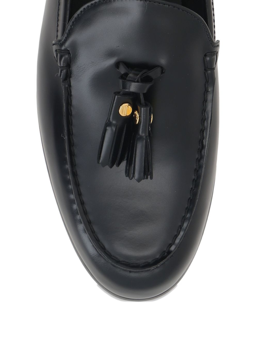 tassel leather loafers - 4