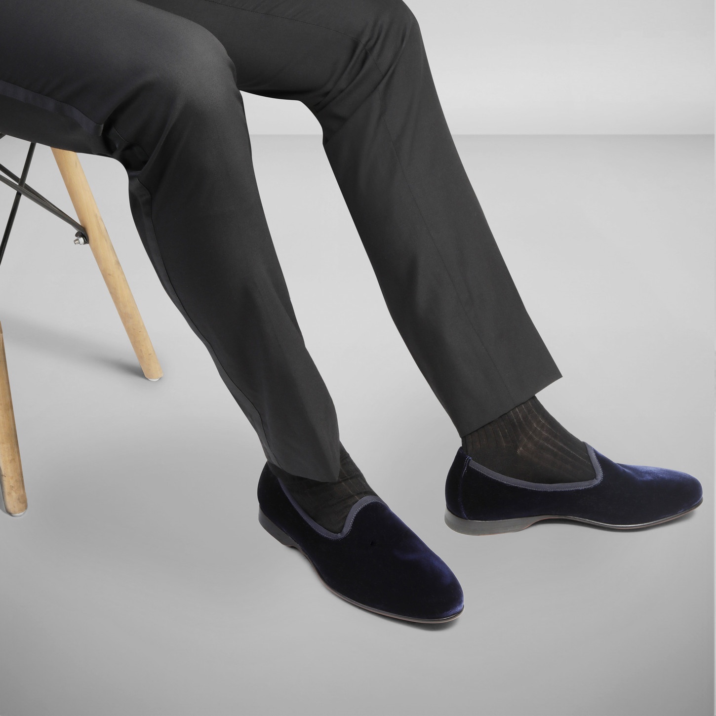 Men's blue suede Andrea loafer - 2