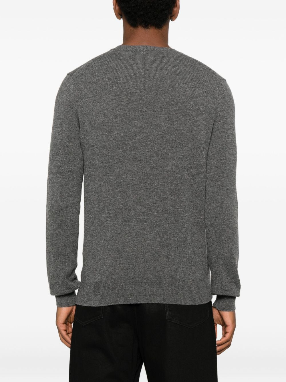 heart-emblem v-neck sweater - 4