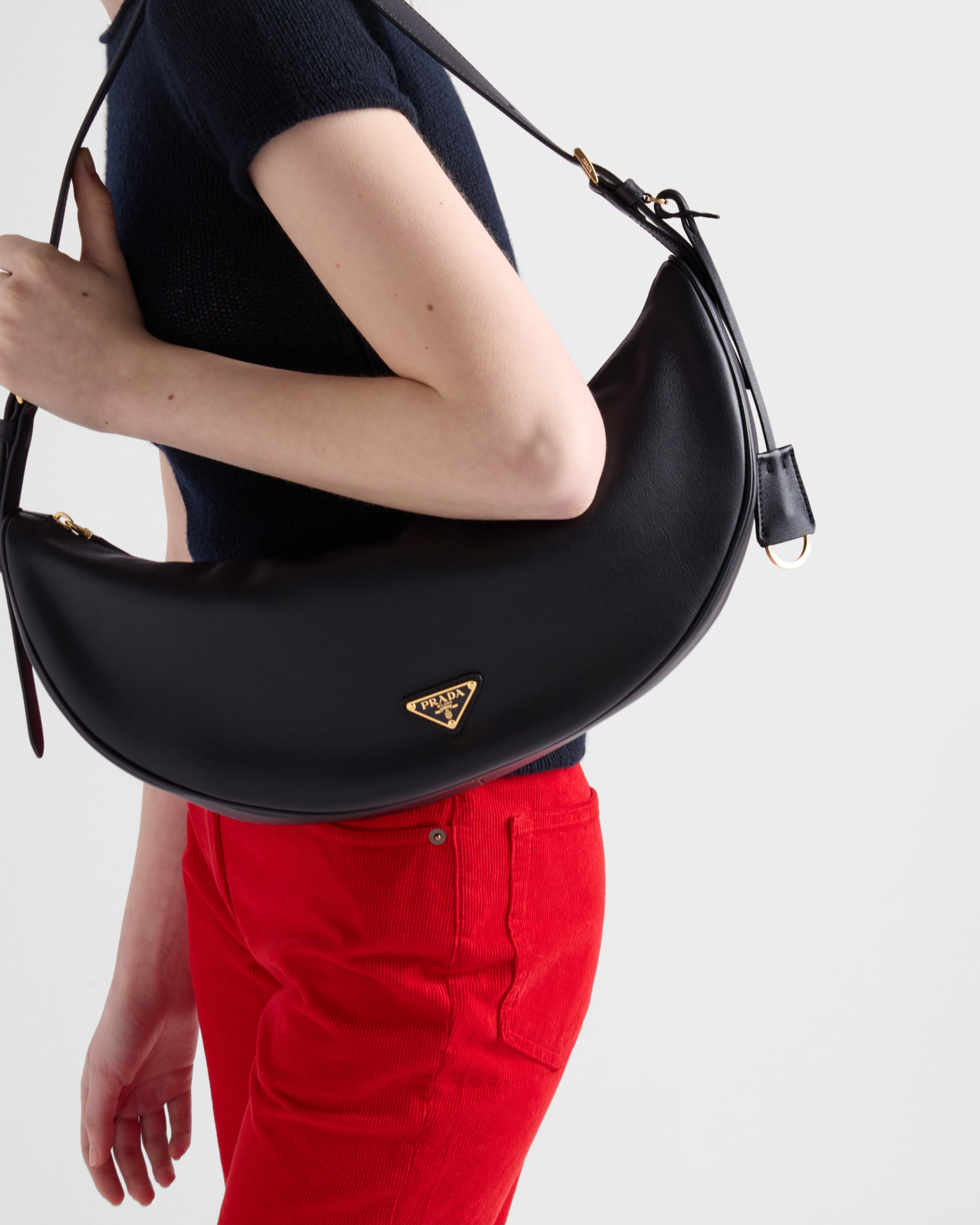 Prada Demi-lune large leather shoulder bag - 7