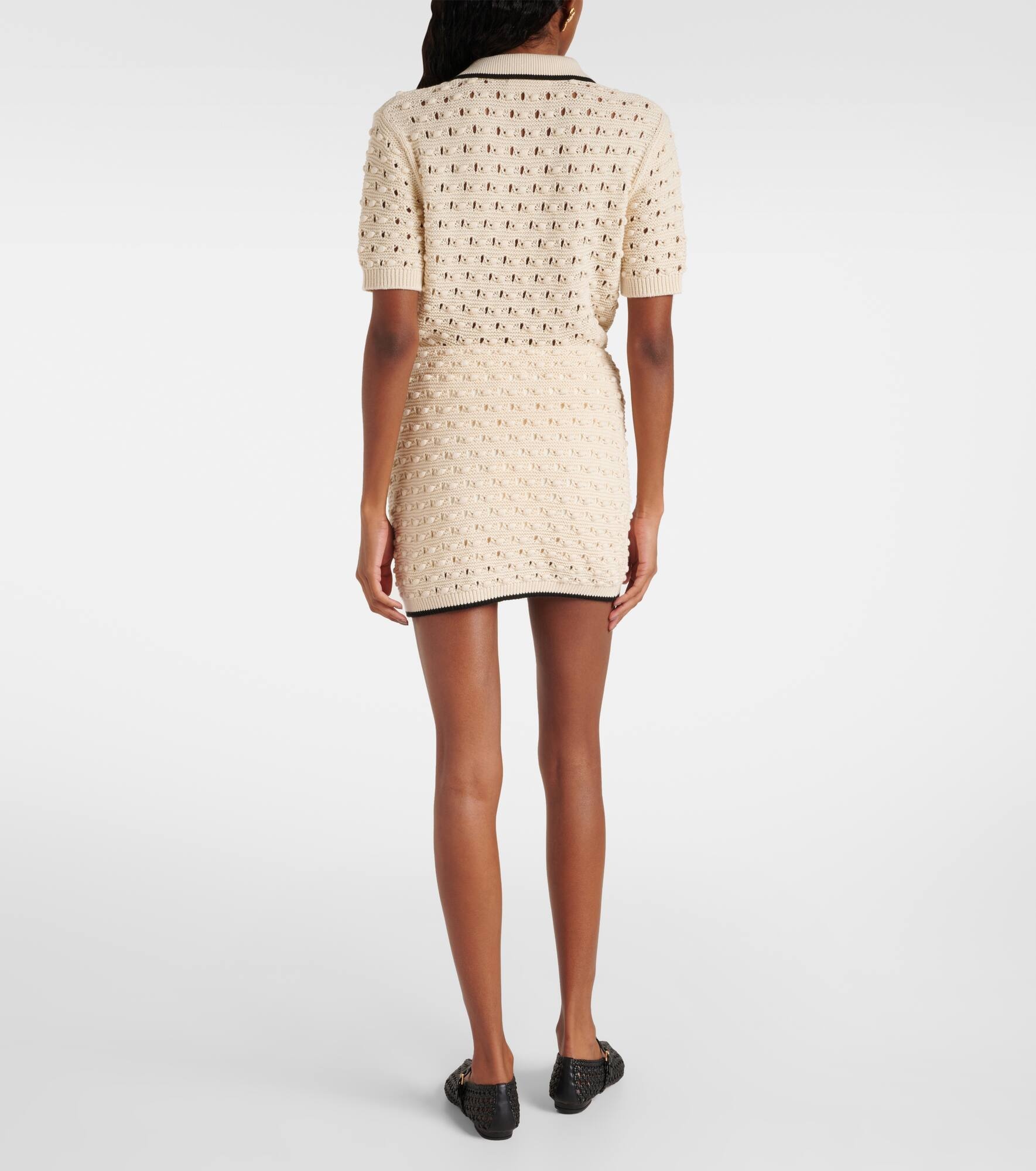 Bauble pointelle cotton miniskirt - 3