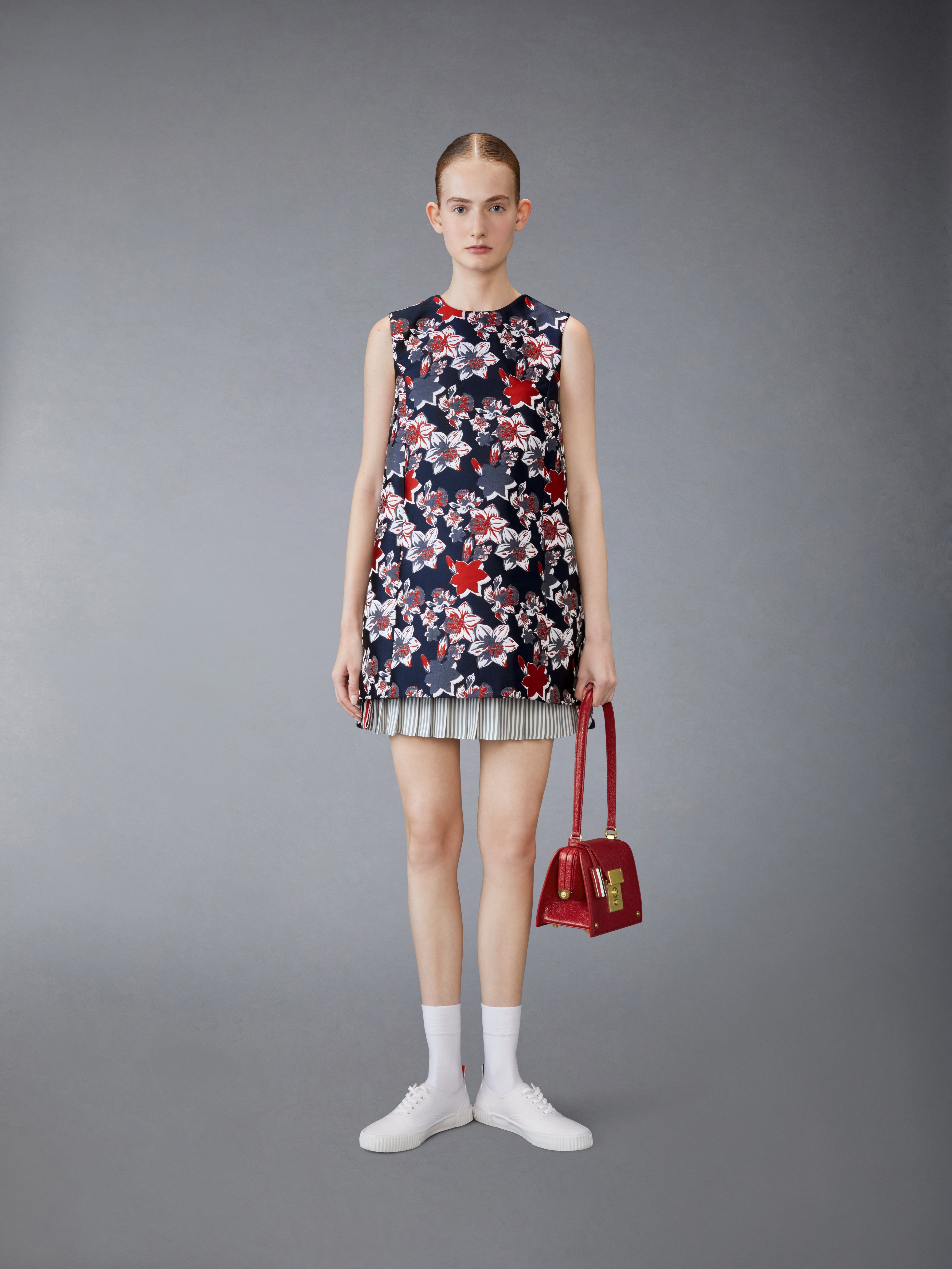 SCUBA FLORAL A-LINE SHIFT DRESS - 5