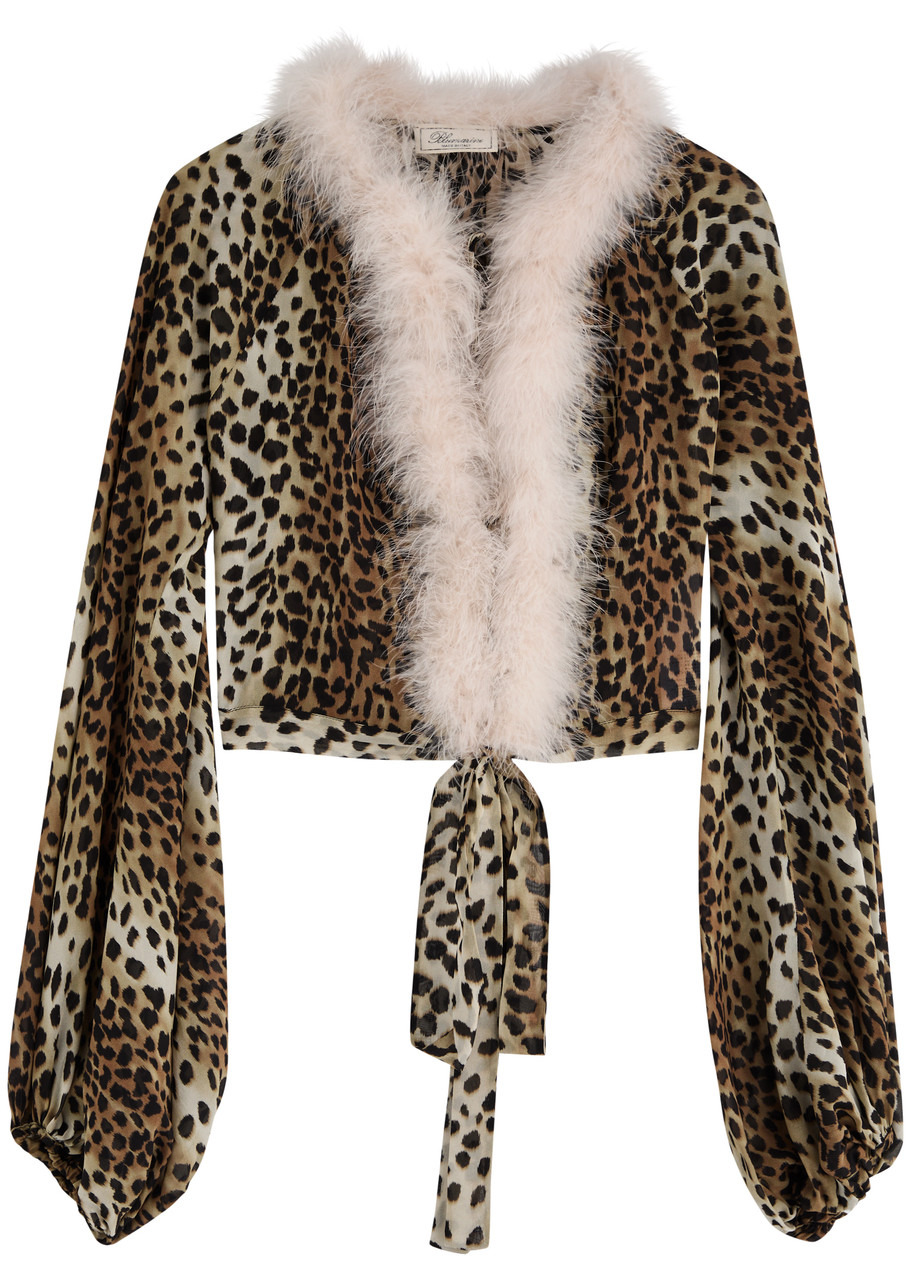 Blumarine Leopard-print Georgette Blouse - 1