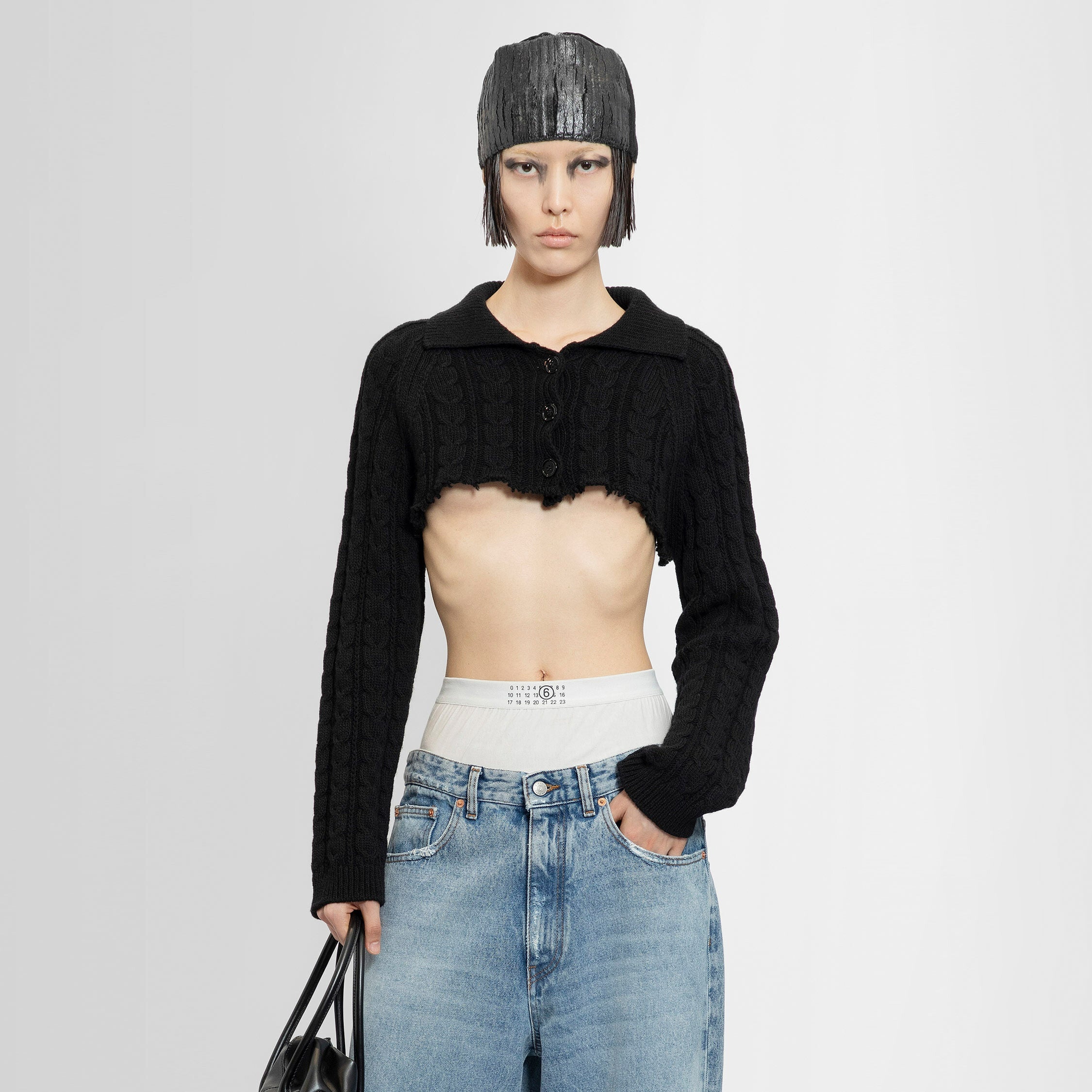 MM6 MAISON MARGIELA WOMAN BLACK KNITWEAR - 6