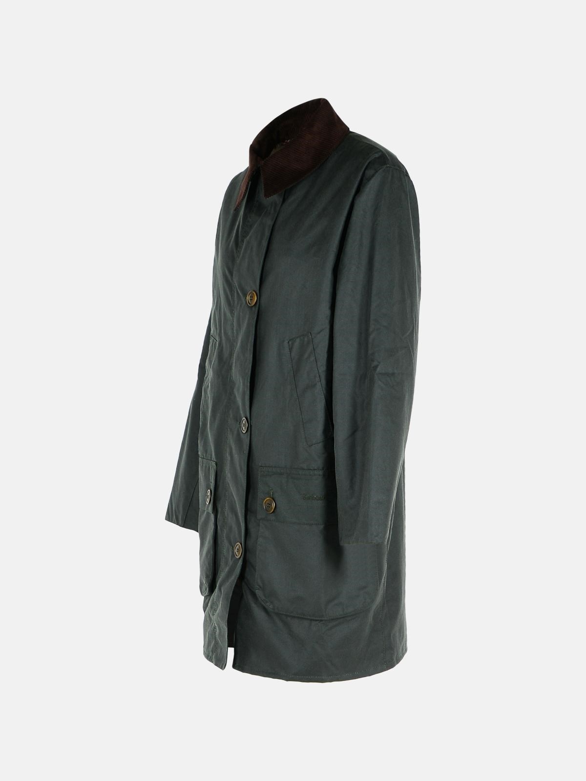 'ALEXA' GREEN WAXED COTTON JACKET - 2