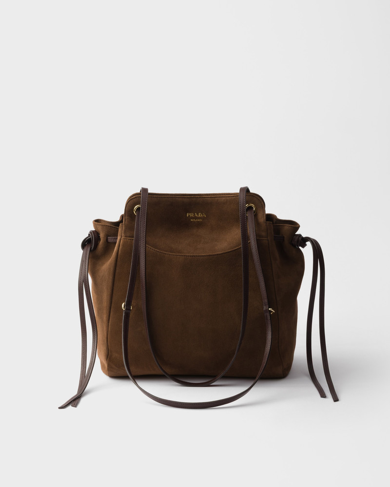 Prada Carry medium suede tote bag 1