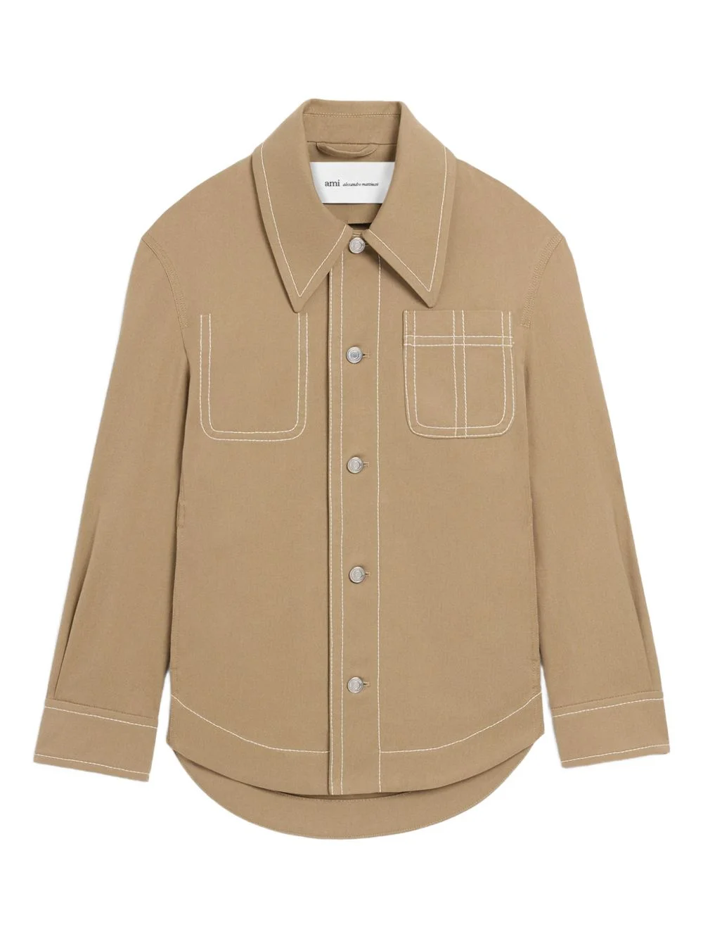 buttoned worker jacket - 1