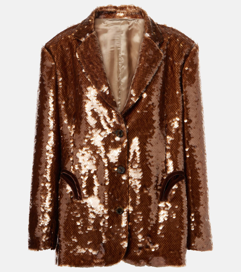 스낵 바 냉각장치 sequined blazer - 1