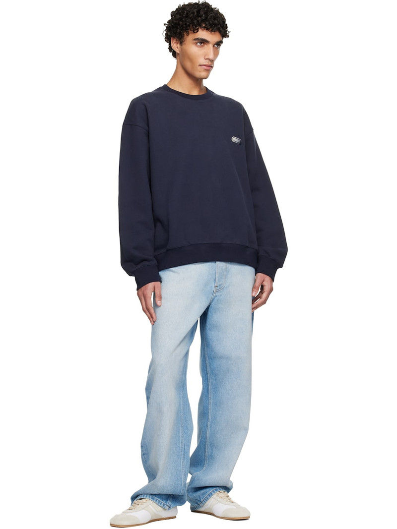 SOLID HOMME Navy Back Logo Sweatshirt outlook